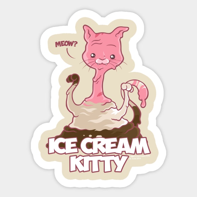 Ice Cream Kitty Sticker by wloem